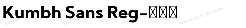 Kumbh Sans Reg字体转换